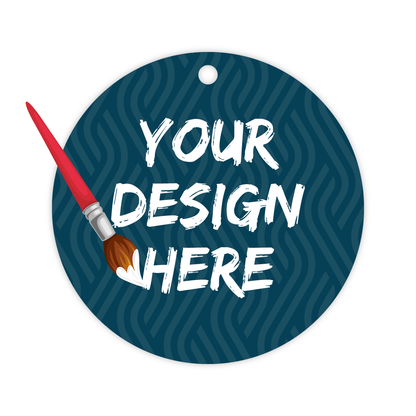 Custom Plastic 3" x 3" Round Tags