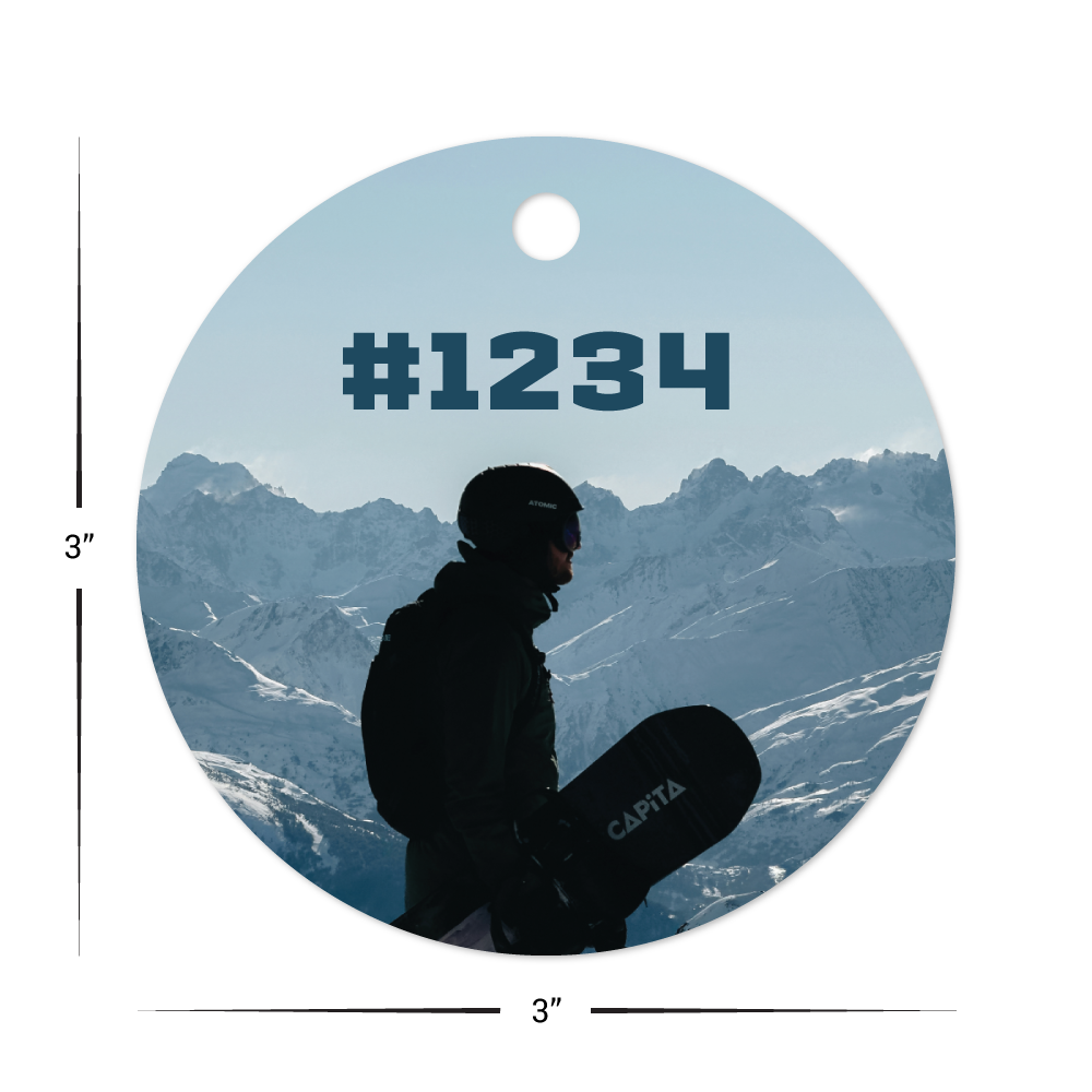 Custom Plastic 3" x 3" Round Tags with Large Hole