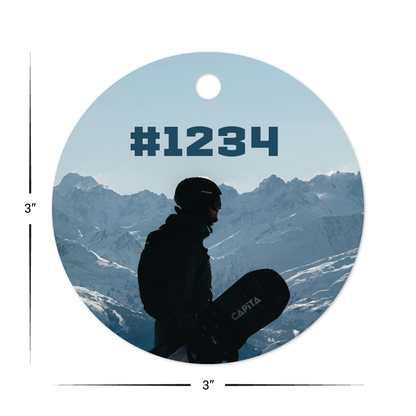 Custom Plastic 3" x 3" Round Tags with Large Hole