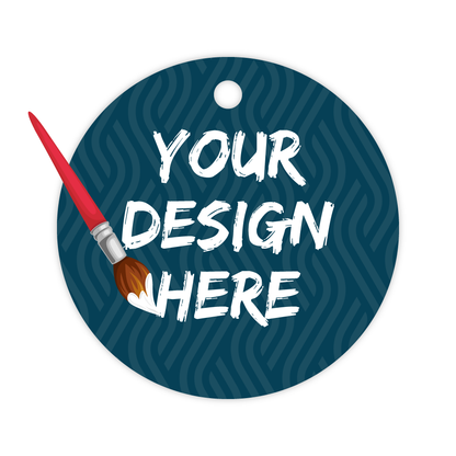 Custom Plastic 3" x 3" Round Tags with Large Hole