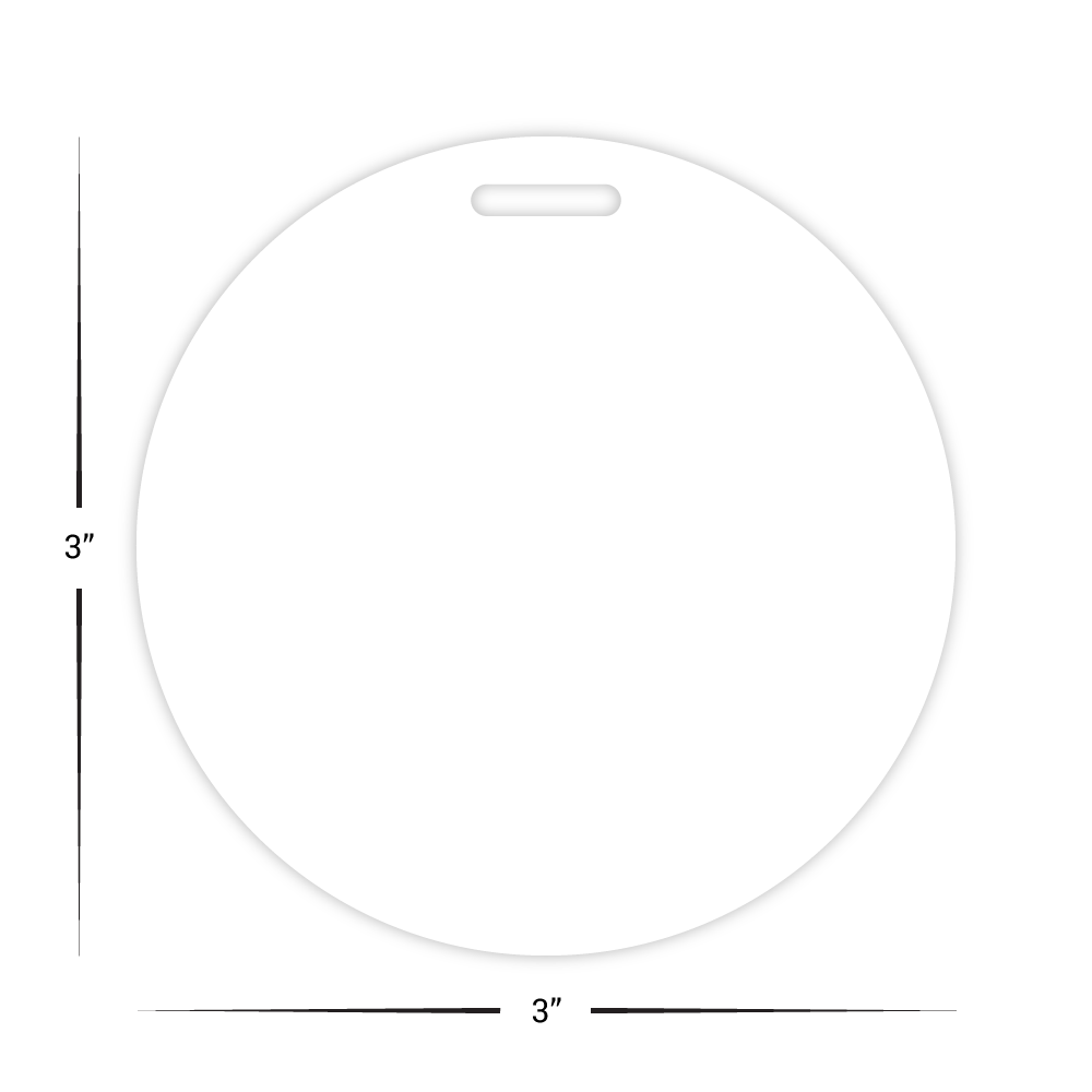 Custom Plastic 3" x 3" Circle Badges