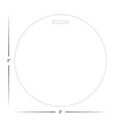 Custom Plastic 3" x 3" Circle Badges