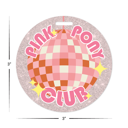 Custom Plastic 3" x 3" Circle Badges