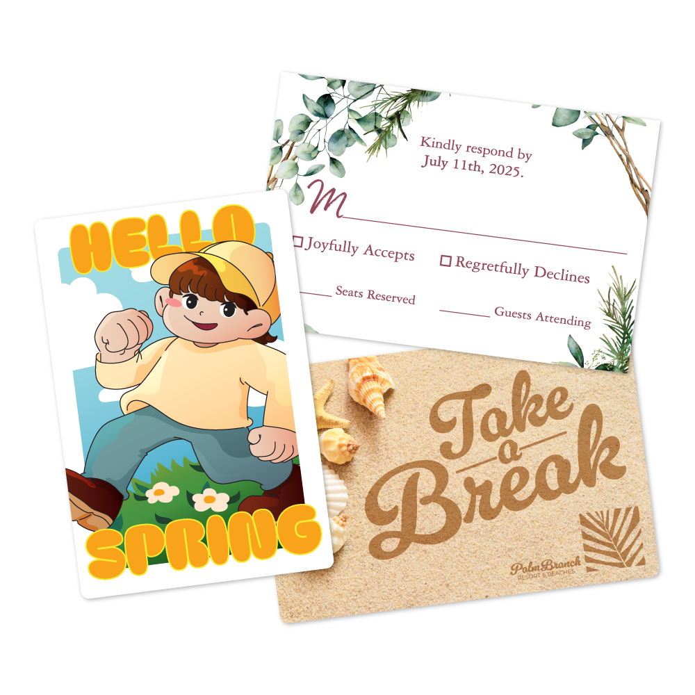 Custom Plastic 4" x 6" Large Cards