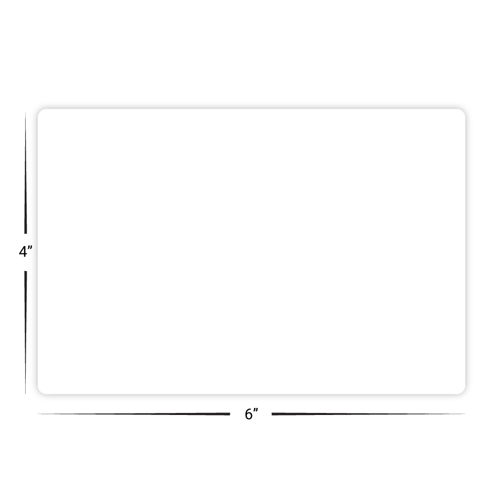 Custom Plastic 4" x 6" Large Cards