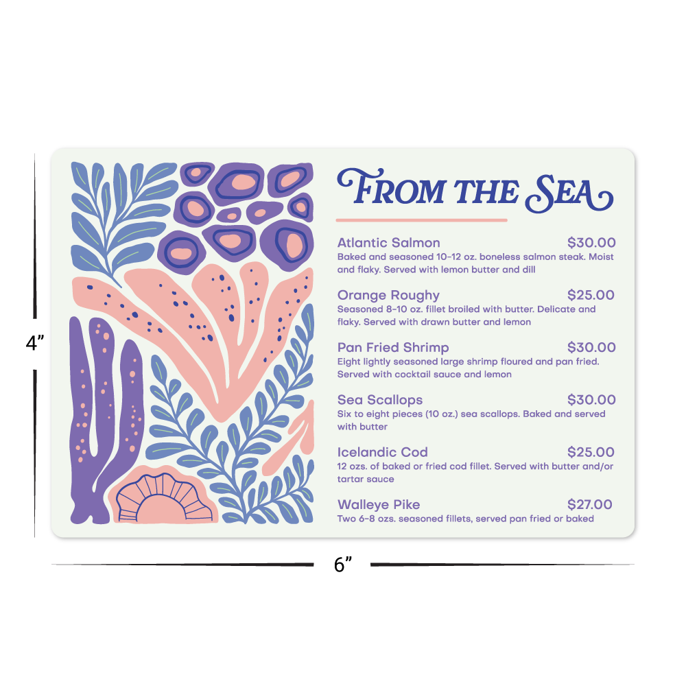 Custom Plastic 4" x 6" Large Cards