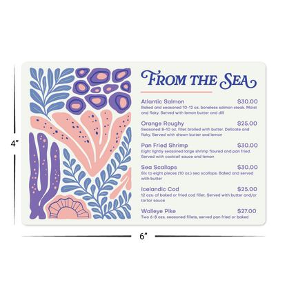 Custom Plastic 4" x 6" Large Cards