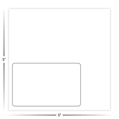 Custom Plastic 5" x 5" Square with Punch-Out Card