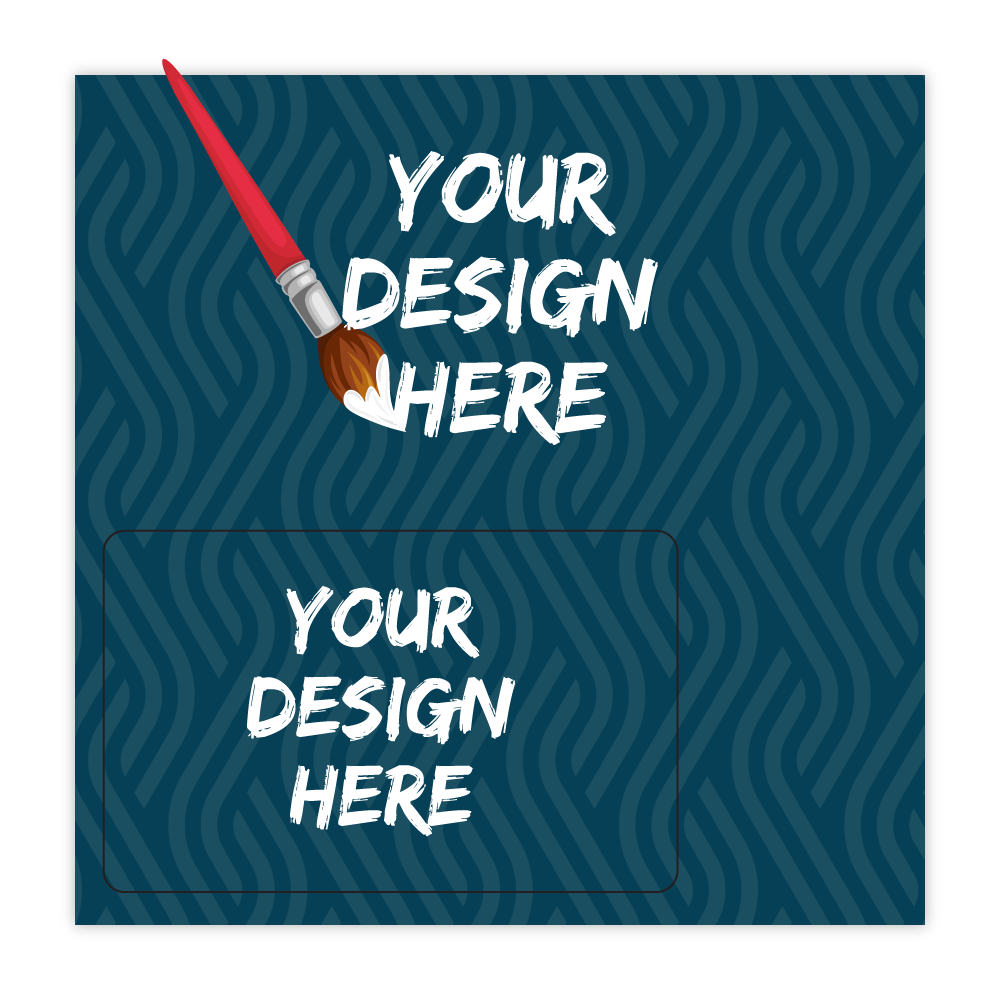 Custom Plastic 5" x 5" Square with Punch-Out Card