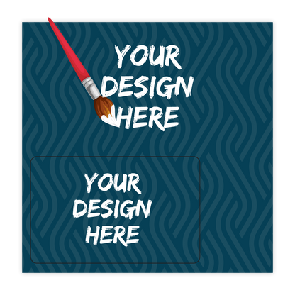 Custom Plastic 5" x 5" Square with Punch-Out Card
