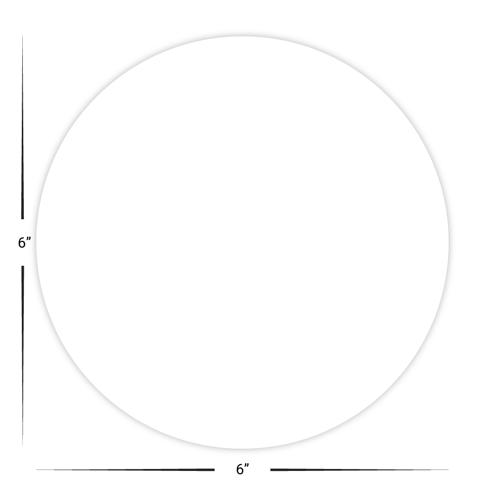 Custom Plastic 6" Circle Signage