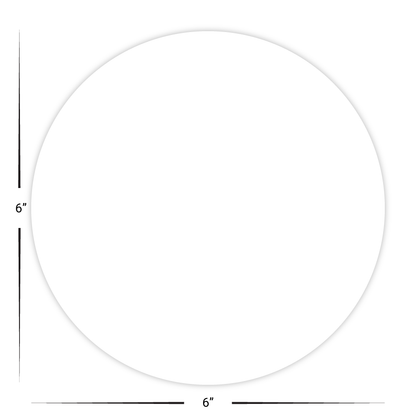 Custom Plastic 6" Circle Signage