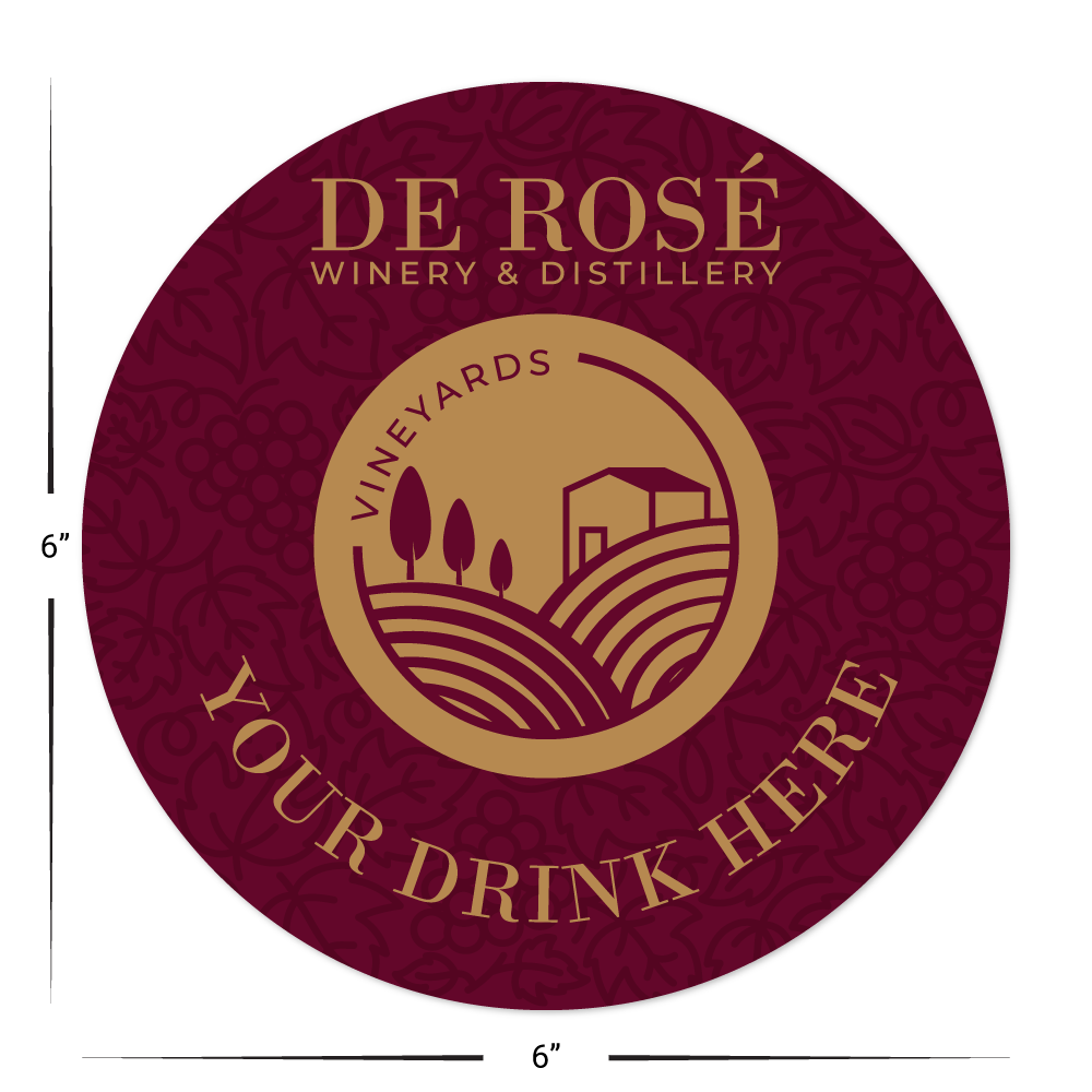 Custom Plastic 6" Circle Signage