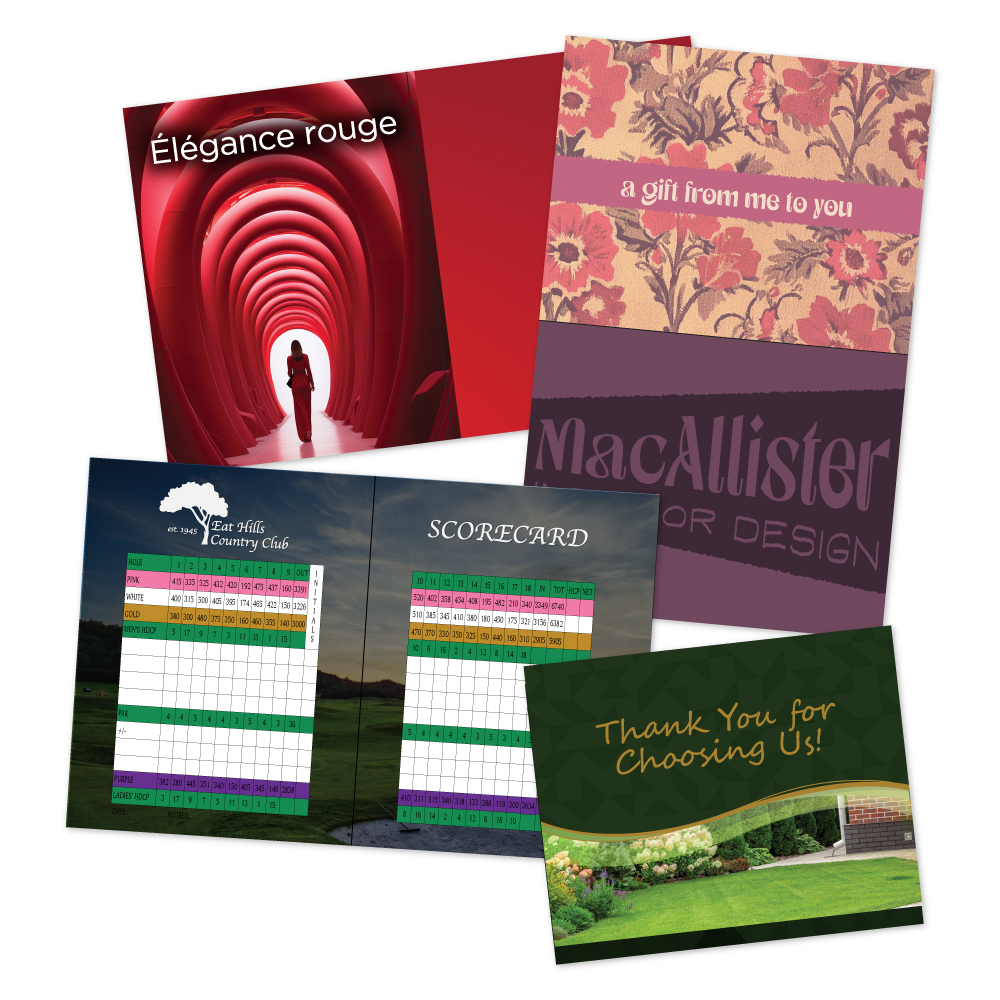 Custom Tall Paper Gift Card Holders - No Slits