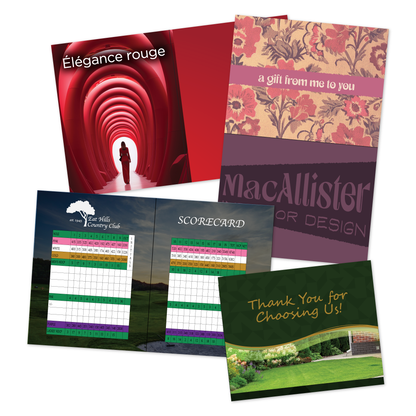 Custom Tall Paper Gift Card Holders - No Slits
