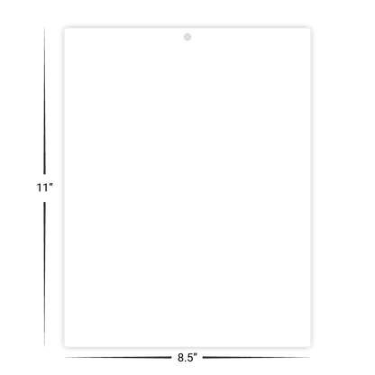 Custom Plastic 8.5" x 11" A4 Size with Hole