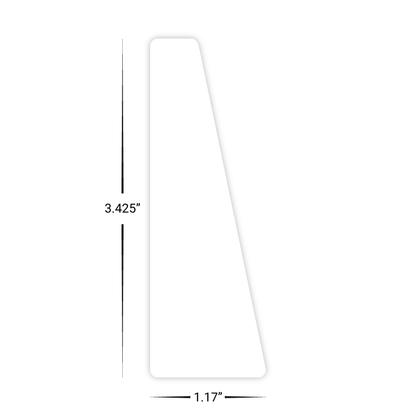 Custom Plastic 3.425" x 1.17" Angled Card