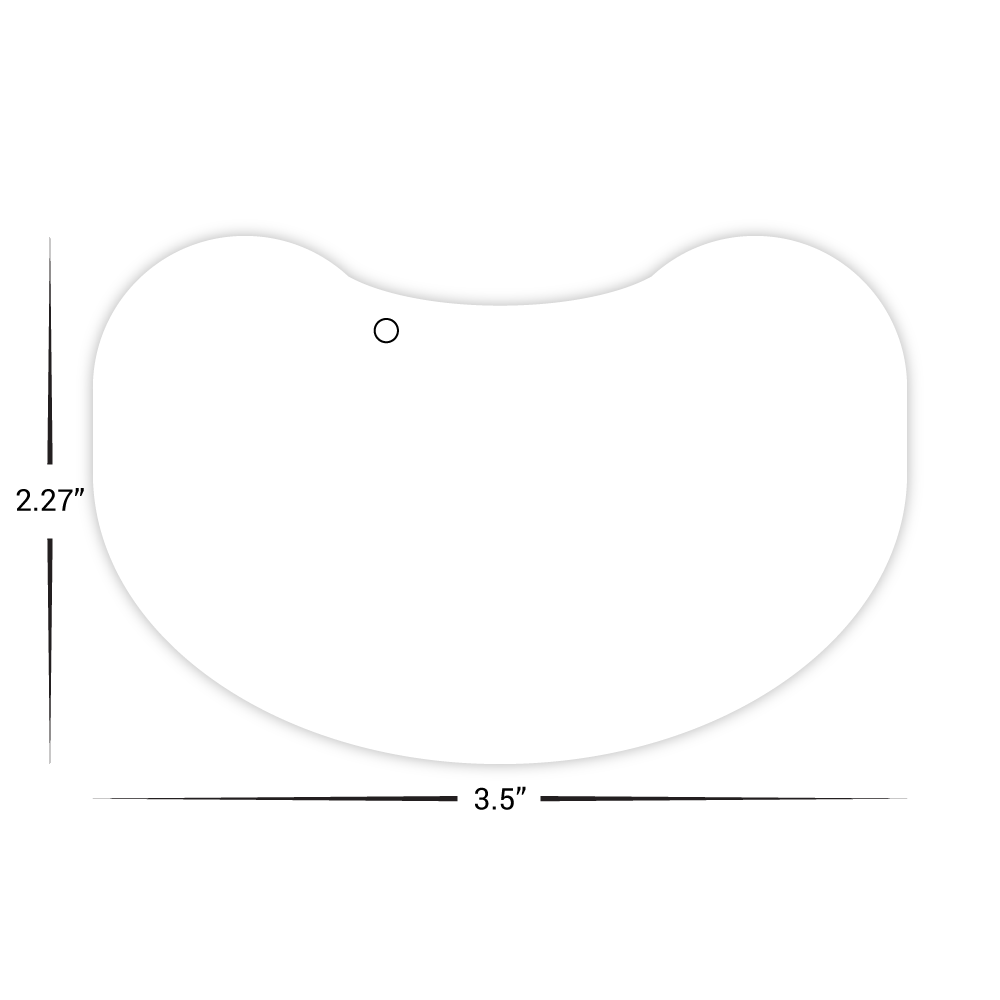 Custom Plastic 3.5" x 2.27" Arch Shape Cards