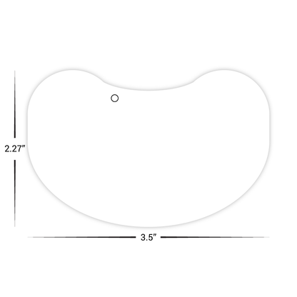 Custom Plastic 3.5" x 2.27" Arch Shape Cards