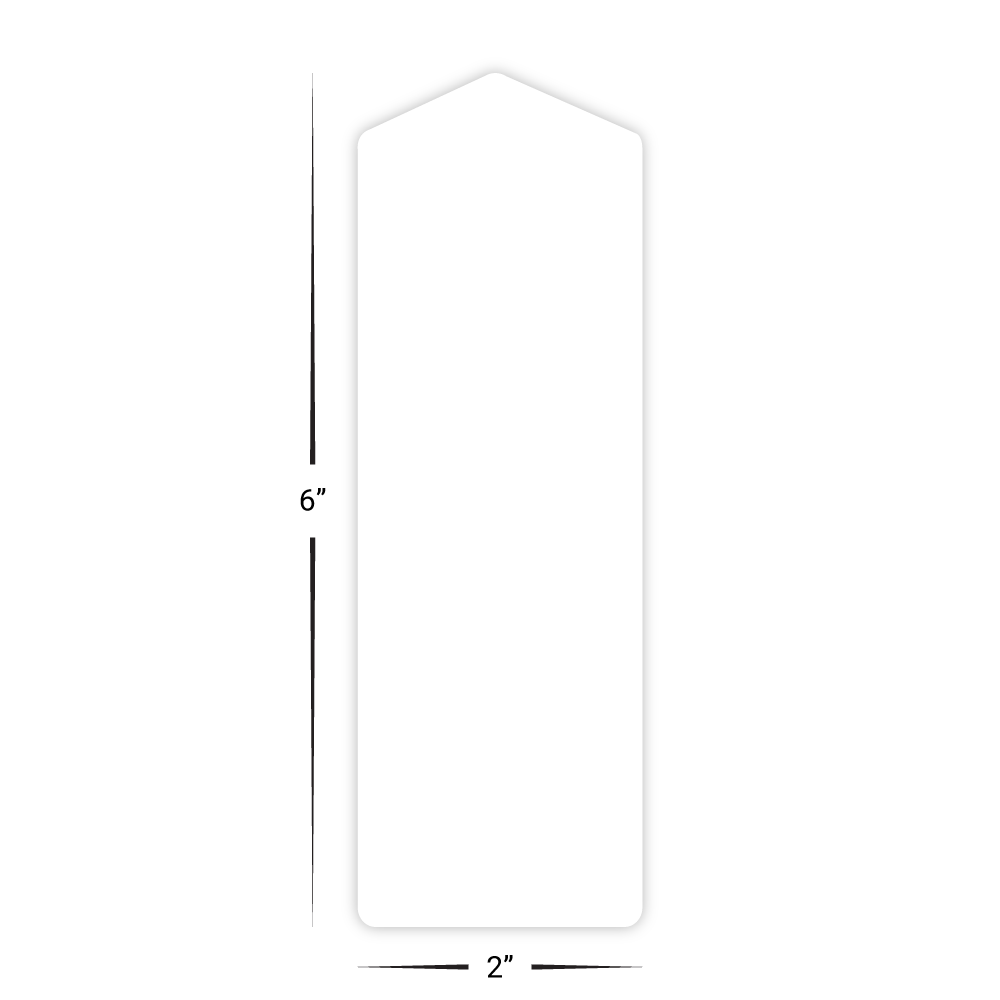 Custom Plastic 2" x 6" Arrow Bookmarks
