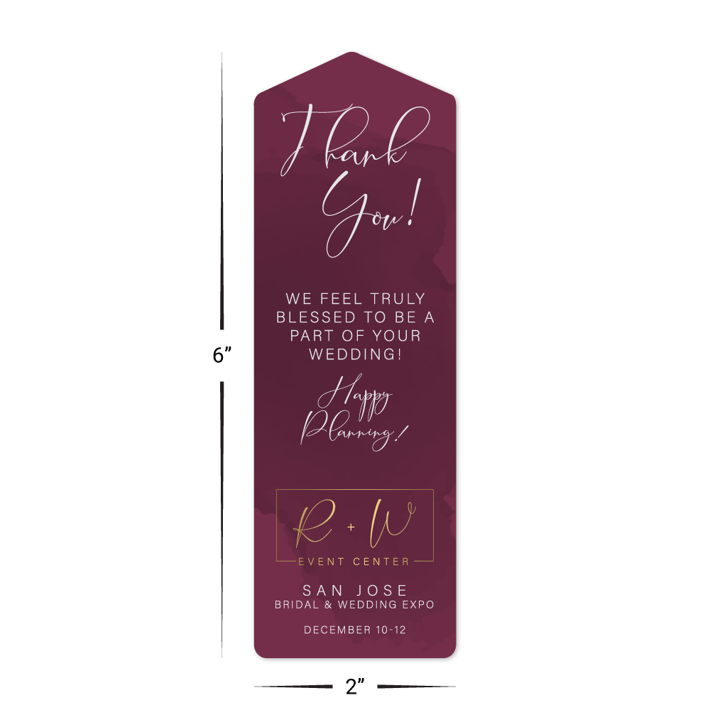 Custom Plastic 2" x 6" Arrow Bookmarks