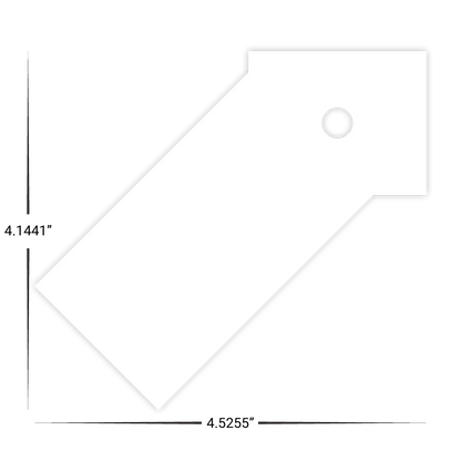 Custom Plastic 4.1441" x 4.5255" Arrow Tags