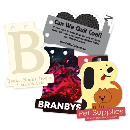Custom Plastic 3" x 2.25" B Shape Cards