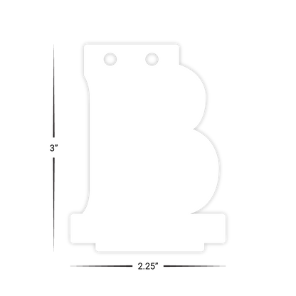 Custom Plastic 3" x 2.25" B Shape Cards