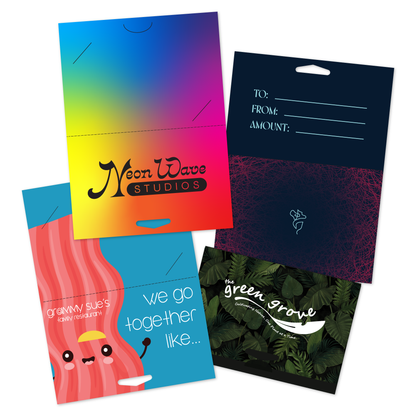 Custom Paper Hanging Gift Card Holders