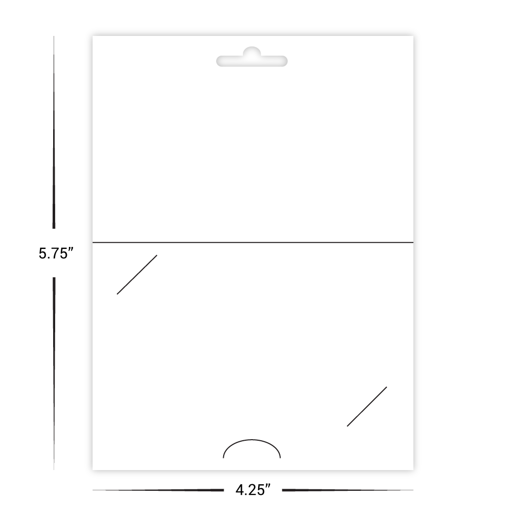 Custom Paper Hanging Gift Card Holder - Hang Tab