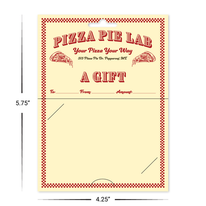 Custom Hanging Gift Card Backers