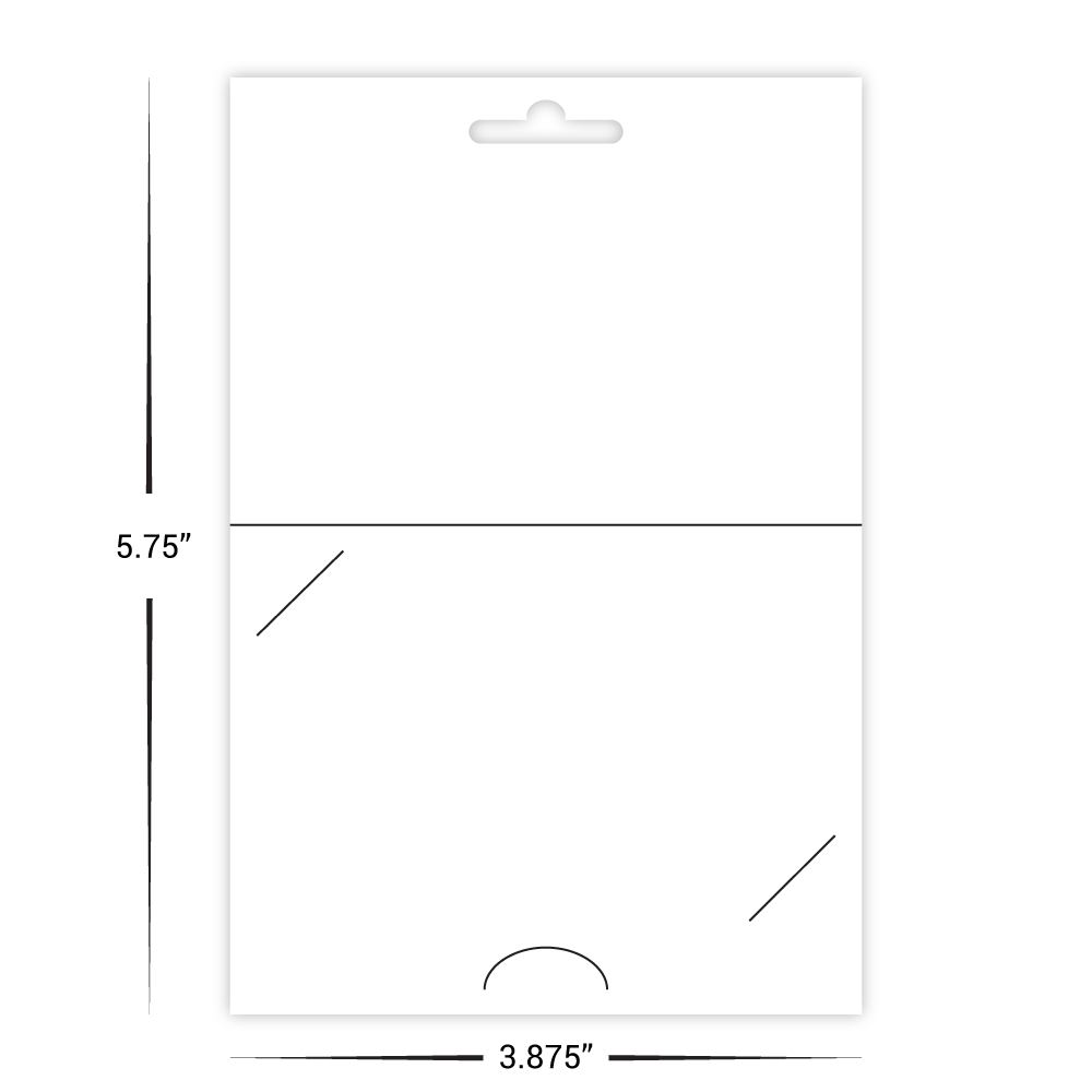 Custom Paper Short Hanging Gift Card Holders