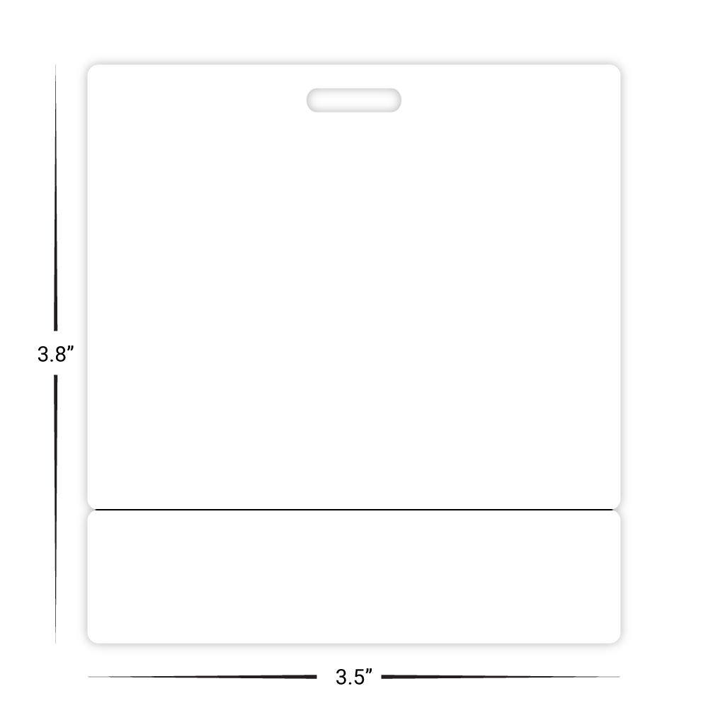 Custom Plastic 3.5" x 3.8" Breakaway Badge & Narrow Card