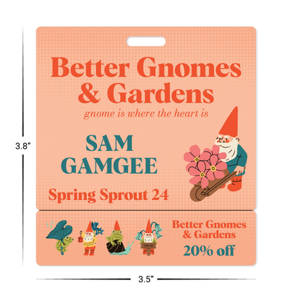 Custom Plastic 3.5" x 3.8" Breakaway Badge & Narrow Card