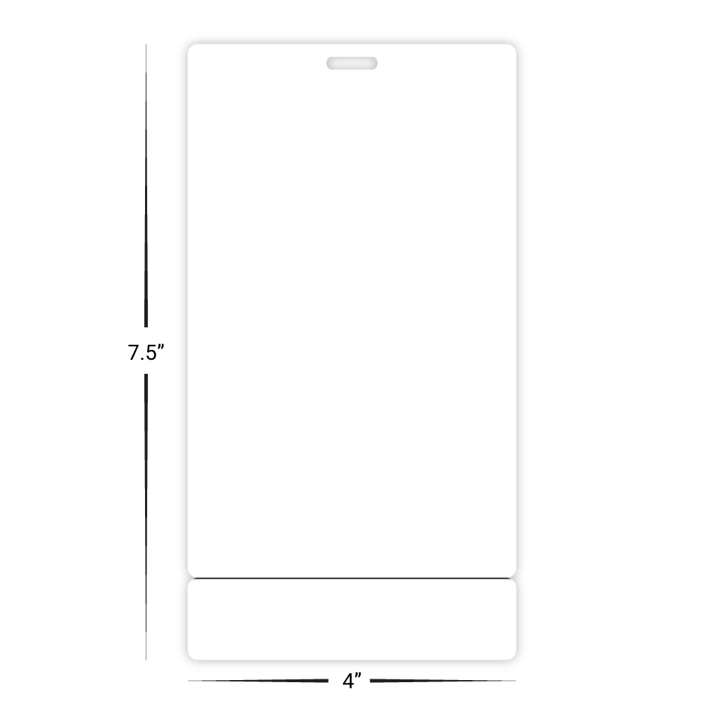 Custom Plastic 4" x 7.5" Breakaway Badge & Narrow Card