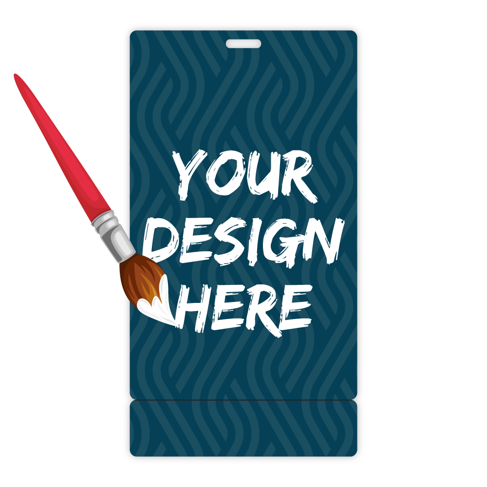 Custom Plastic 4" x 7.5" Breakaway Badge & Narrow Card