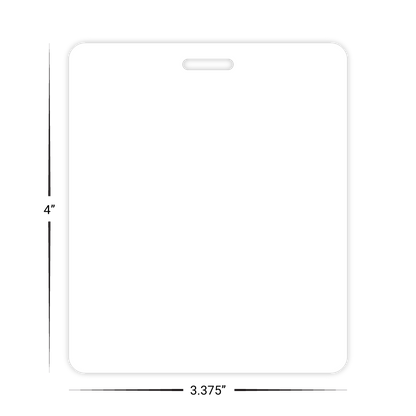 Custom Plastic 3.375" x 4" Rounded Rectangle Badges