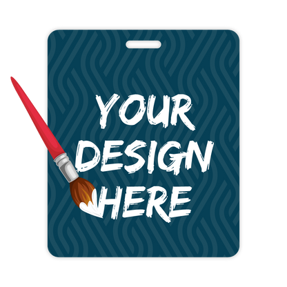 Custom Plastic 3.375" x 4" Rounded Rectangle Badges