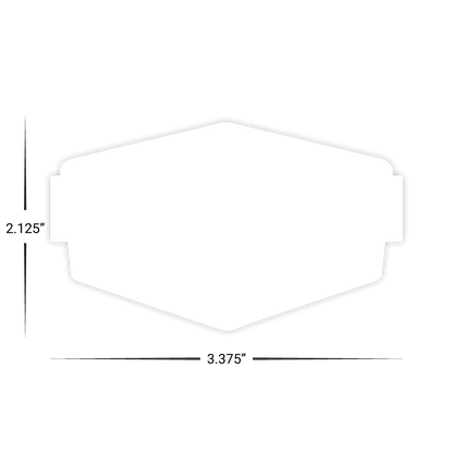 Custom Plastic 3.375" x 2" Badge Shape Cards
