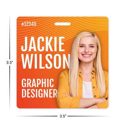 Custom Tag / Badge - 3.5" x 3.5" Square Shape