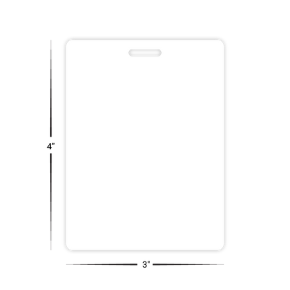 Custom Plastic 3" x 4" Badges