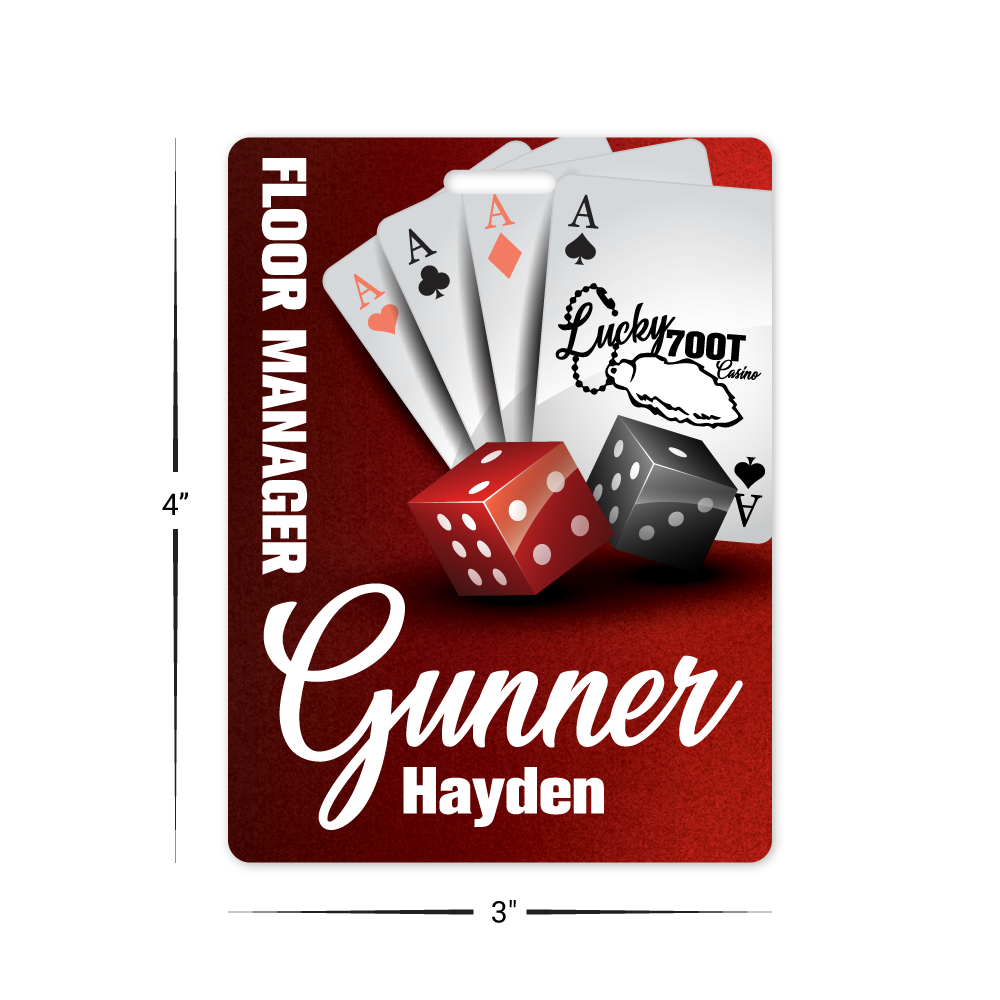 Custom Plastic 3" x 4" Badges