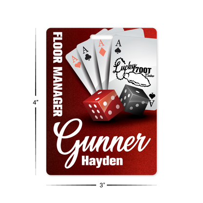 Custom Plastic 3" x 4" Badges