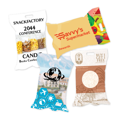 Custom Plastic 3.15" x 2.1" Bag Shape Badge