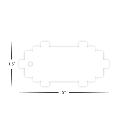 Custom Plastic 3" x 1.5" Barbell Key Tags