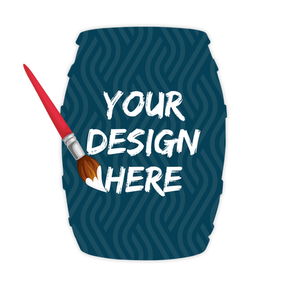 Custom Plastic 3.5" x 2" Barrel Shape Cards