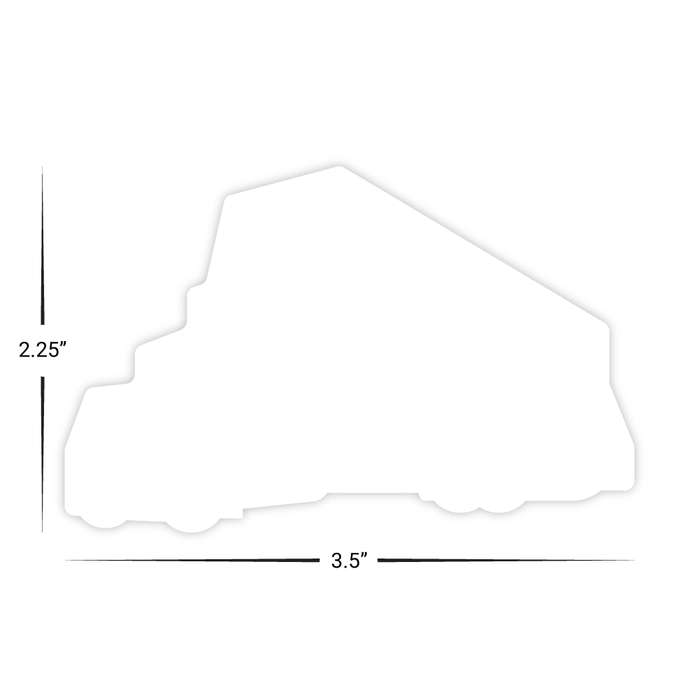 Custom Plastic 3.5" x 2.25" Big Rig Shape Cards
