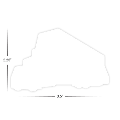 Custom Plastic 3.5" x 2.25" Big Rig Shape Cards