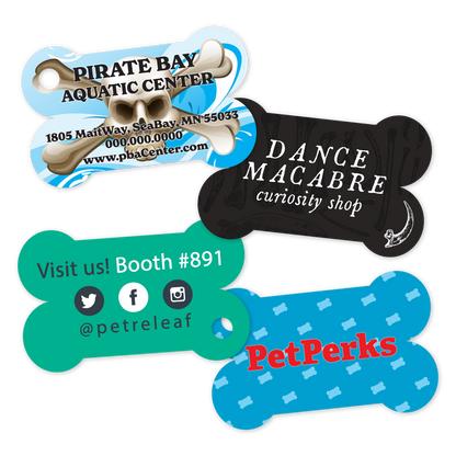 Custom Plastic 2" x 1.25" Bone Key Tags