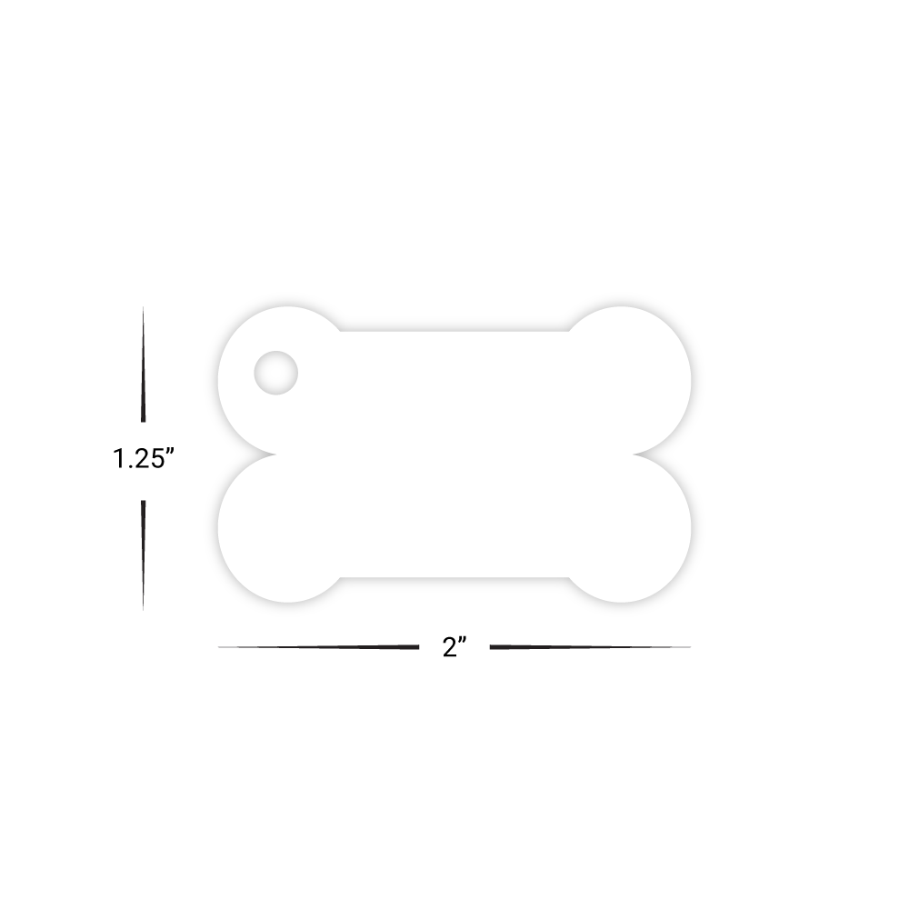Custom Plastic 2" x 1.25" Bone Key Tags